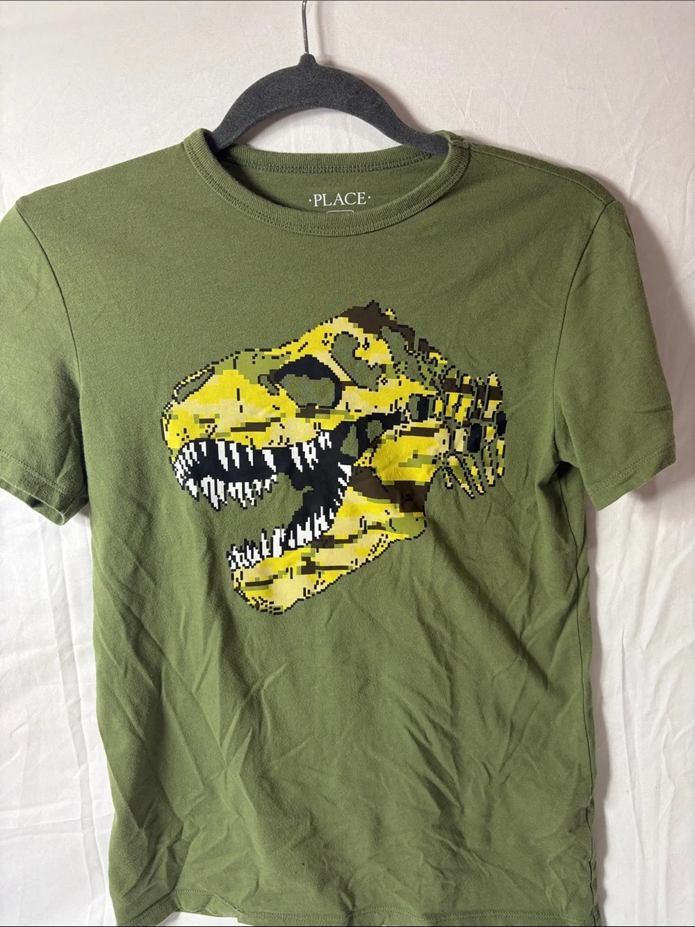 The Children's Place Black Dino Bus Graphic Tee with Yellow Accents